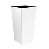 Maceta alta Urbi 49 litros, de plastico, 32,5 x 32,5 x 61 cm en color Blanco