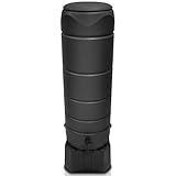 YourCasa Barril de lluvia CircleTower, 110 l, con pie, tapa y grifo, barril de lluvia de plástico, resistente a las heladas, depósito de agua de lluvia, depósito de agua de lluvia, para jardín,