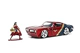 Jada Toys- Pontiac - Coche en Miniatura de colección, 33089R, Rojo y Azul