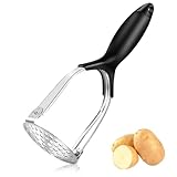 PUWUWYE Machacador de Patatas de Acero Inoxidable, Prensa Patatas con Mango Antideslizante,Máquina Trituradora de Patatas Manual,Pasapurés Triturador de Patatas para Hacer Puré de Verduras, Frutas