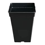 PACK DE 10 MACETAS CUADRADAS DE PLÁSTICO NEGRA DE 11L - 23x23x27,5 CM