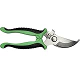 Newaner Tijeras de podar, antideslizantes con mango de bloqueo, de reparación profesional de flores, multifuncionales para cortar ramas y ratán（verde）