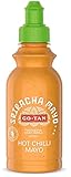 Go-Tan Salsa Sriracha Mayo, Condimento con toque Picante, Mezcla Sriracha y Mayonesa - Sriracha Mayo, 215 ml (Paquete de 1)