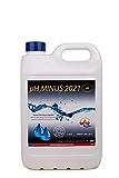 Minorador de pH para Piscinas de Obra, Poliester/Liner y electrólisis Salina - PH Minus 5 litros - Reduce el pH del Agua – Formato Líquido