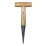 Kent & Stowe Plantadora de bulbos y plántulas – Herramienta para Plantar de Acero Inoxidable con Mango de Madera de Fresno, tamaño: 28,5 cm