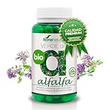 Soria Natural Verde de Alfalfa - Fuente Rica en Vitaminas, Minerales y Clorofila - Suplemento para Energía y Salud Digestiva, Capilar, Piel y Uñas - Antioxidante Natural - 80 cápsulas
