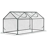 Outsunny Invernadero de Jardín Invernadero de Exterior con 2 Ventanas Enrollables para Cultivo de Plantas Verduras Flores 120x60x60 cm Transparente