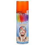 Spray Temporal con Color para Cabello - Efecto Vibrante, Fácil Lavado, Apto para Todos los Tipos de Pelo, Secado Rápido, Ideal para Eventos y Fiestas, 125ml (Color Naranja - 1 Unidad)