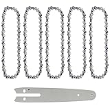 KtbeYTi 5 Piezas 6 Pulgadas 37 TG Cadena de Motosierra Mini Cadenas de Sierra de Repuesto para Carpintería Paisajismo