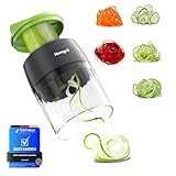 Ibergrif M522 Espiralizador de Verduras, Espaguetis Calabacin Maquina Mejorado, Espirilizador Calabacines Libre de BPA, Apto para Lavavajillas, 4 en 1 Cortador Calabacin para Pepinos, Calabacín