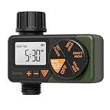 Diivoo Programador de riego automático, Temporizadores de mangueras de riego, Programas semanales y Diarios, retrasos en la Lluvia y riego Manual de césped y Jardines