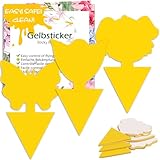 Blooven Trampa Moscas 30 Piezas, Gran Superficie Adhesiva Enchufables Trampas Amarillas contra los Mosquitos de Los Hongos, Las Moscas mineras y Blancas (30 Piezas)