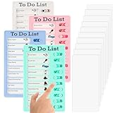 4Pcs tableros de lista de verificación de notas, tablero de lista de verificación de tareas pendientes, para niños adultos programar recordatorio de planificación de aprendizaje con 10 hojas en blanco