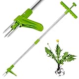 GEEZY Extractor de malezas de Acero Twister Claw Removedor de malezas Deshierbe Root Killer Herramienta de Mano de jardín