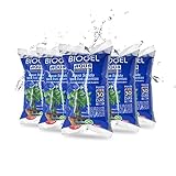 Aqua Control Biogel C21405, Agua Sólida para tus Plantas, Ideal para Riego en Vacaciones, Multicolor, Hasta 30 Días sin Regar - 400 ml (Pack de 5)