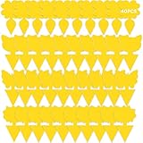 GeeRic 40 Piezas Trampa Atrapa Moscas, Atrapamoscas Adhesivos, Trampa de Moscas Enchufables Amarillas Trampas Pegatinas Mosquitos contra Pulgones Mosquitos, para Plantas en Macetas de Jardín