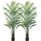 CROSOFMI Planta Artificial Areca Palmera Grande 170 cm Arbol Artificial Plastico Interior y Exterior Hogar Salon Dormitorio Balcón Moderno Decorativas (2 Pack)