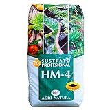 HM-4 Sustrato Profesional para Huerto y Jardineras AGRI-NATURA | Fibras de Coco y Turba | Retención de Humedad y Fertilidad del Suelo | Listo para Uso en Plantación y Cultivo (70 litros)