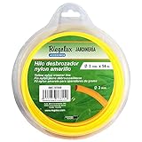 Riegolux 107638 Hilo Desbrozadora Nylon Redonda, Amarillo, 3 mm x 54 m