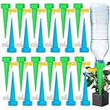 XUNIVERS 24 Piezas Riego por Goteo Automático Kit, Dispensador Agua Plantas, Sistema de riego Ajustable con Interruptor de válvula de Control para regar Plantas de Interior y Exterior