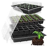 com-four® Kit de Cultivo de 8 Piezas, Juego con bandejas de Agua, Cubierta de Invernadero y bandejas para macetas para el Cultivo de Plantas de Interior (08-Part - Juego de Cultivo 38x25cm)