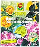 COMPO Quelato de hierro, Reverdeciente anticlorosis, EDDHA 13% Hierro soluble en agua, Incl. Cuchara dosificadora, 250 g