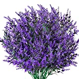 Xiaomoyu 6 Pcs Flores Artificiales de Lavanda, Ramo de Lavanda, Planta Lavanda Decorativas, Flores Artificiales para Exterior, Intérieure, Decoración, Jardín, Fiesta, Boda - Morado