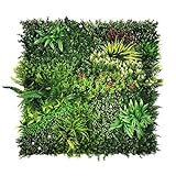 BONERVA | Jardín Vertical Jamaica | Pieza 100x100cm (1m²) | Planta Artificial Decorativa para hogar, Oficina, Hotel, Restaurante, etc | MAL1215