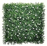 BONERVA | Jardín Vertical Artificial Jazmín | Pack 4 Piezas 50x50cm (1m²)| Planta Artificial decoración para hogar, Oficina, Hotel, Restaurante | MAL1201