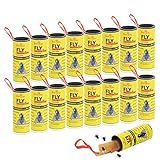 Atrapa Moscas Adhesivo Trampa Moscas Fruta 16 Rollos Atrapa Moscas Tiras Atrapamoscas Atrapa Mosquitos para Invernadero Jardin Exterior Interior No Tóxico