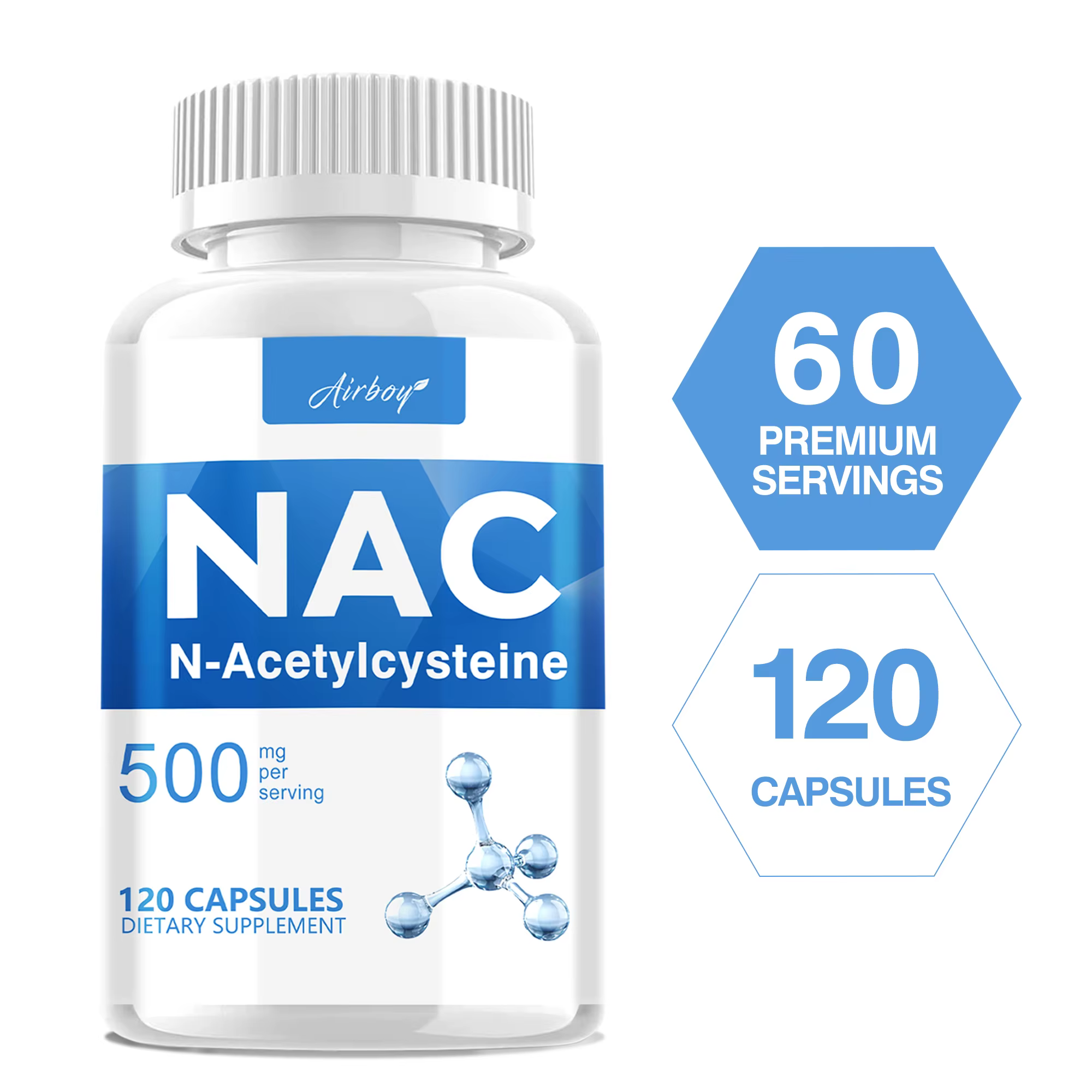 Nac-n-acetilcisteína-potente soporte antioxidante para la salud de la piel, promueve la desintoxicación del comportamiento y los riñones-120 cápsulas