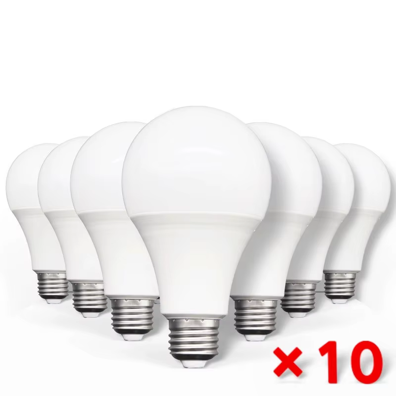 Bombillas LED E27, para sala de estar, potencia real 20W, 18W, 15W, 12W, 9W, 5W y 3W, AC, 220V, 240V, 10 unidades