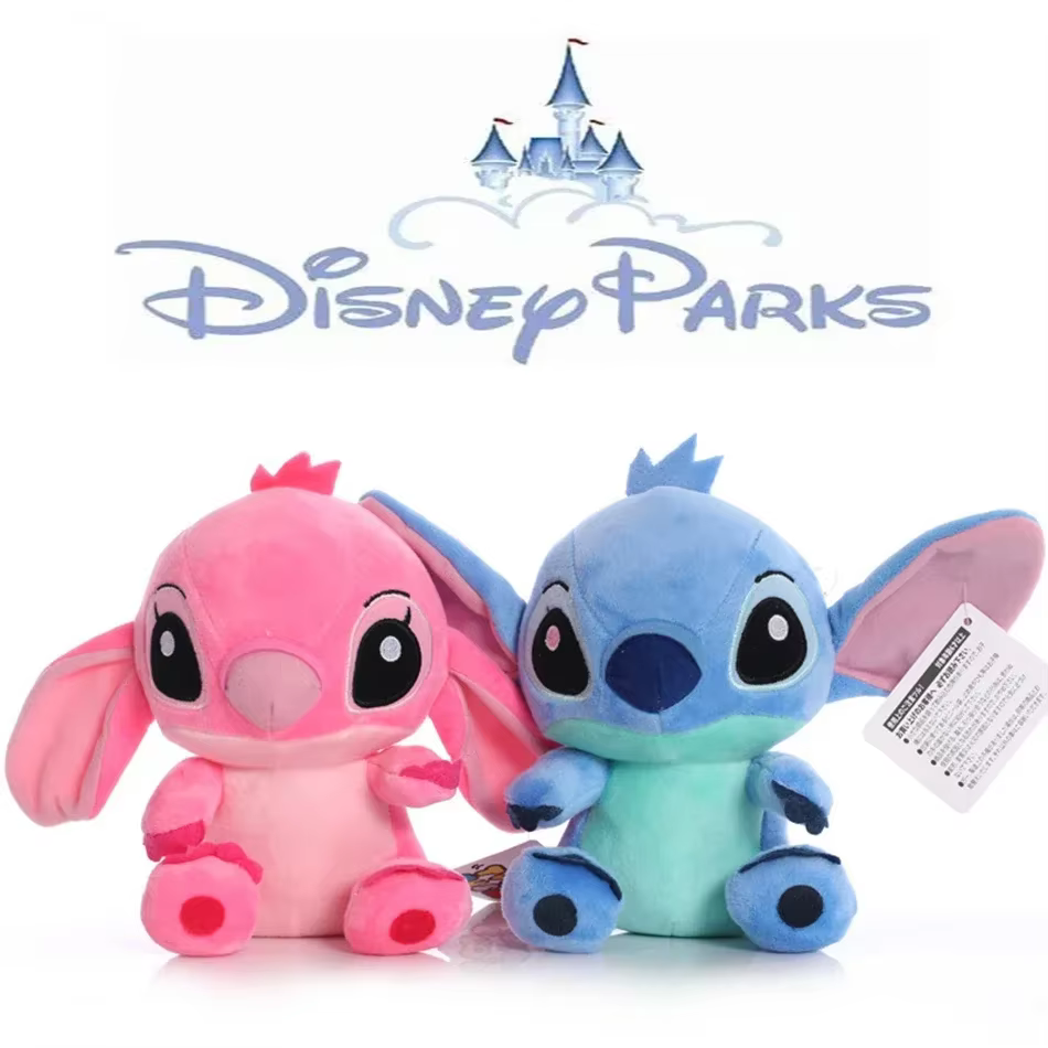 Muñecos de peluche de punto azul y rosa de dibujos animados de Disney, juguetes de Anime Lilo y Stitch de 20CM, juguetes de peluche Stich, regalos de navidad para niños