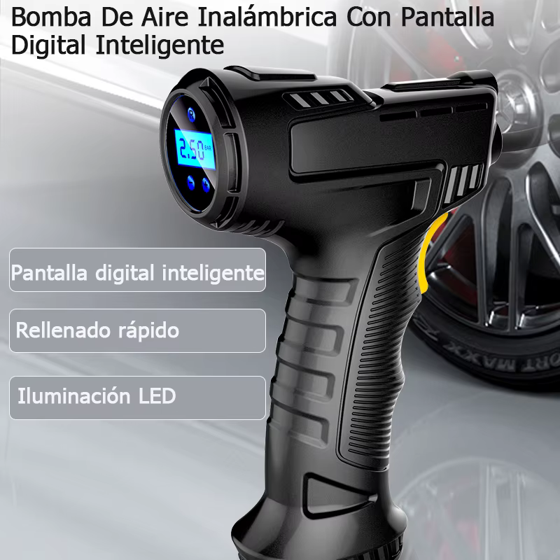 120W Auto Car Bomba Inflador, Compresor de Aire, Neumático Auto Inflador Inteligente Pantalla Digital Luces LED