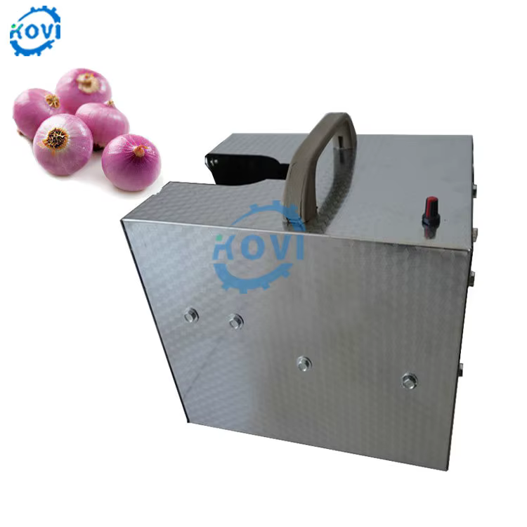 Máquina industrial para cortar cebollas, cortadora de raíz de ajo para plantas pequeñas de comida