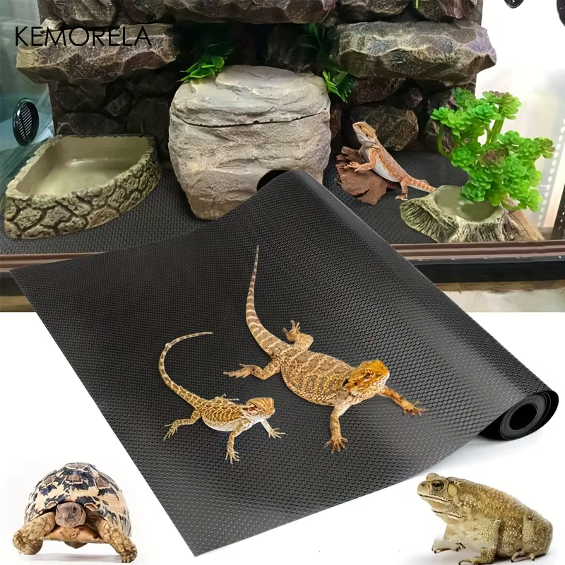 KEMORELA-alfombra para reptiles, forro para terrario, ropa de cama, estera de sustrato para reptiles, estera de jaula para reptiles segura y cómoda para serpiente y lagarto