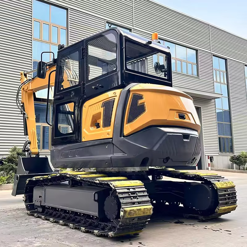 Venta al por mayor, excavadora pequeña personalizada con motor Kubota, microexcavadora de bolsas para huerto y jardín de 6,5 toneladas