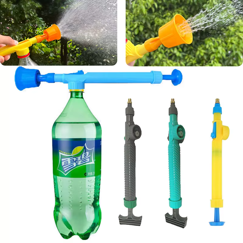 Bomba de aire de alta presión de 3 estilos, pulverizador Manual, botella de bebida ajustable, boquilla con cabezal de pulverización, herramienta de riego de jardín, herramientas manuales