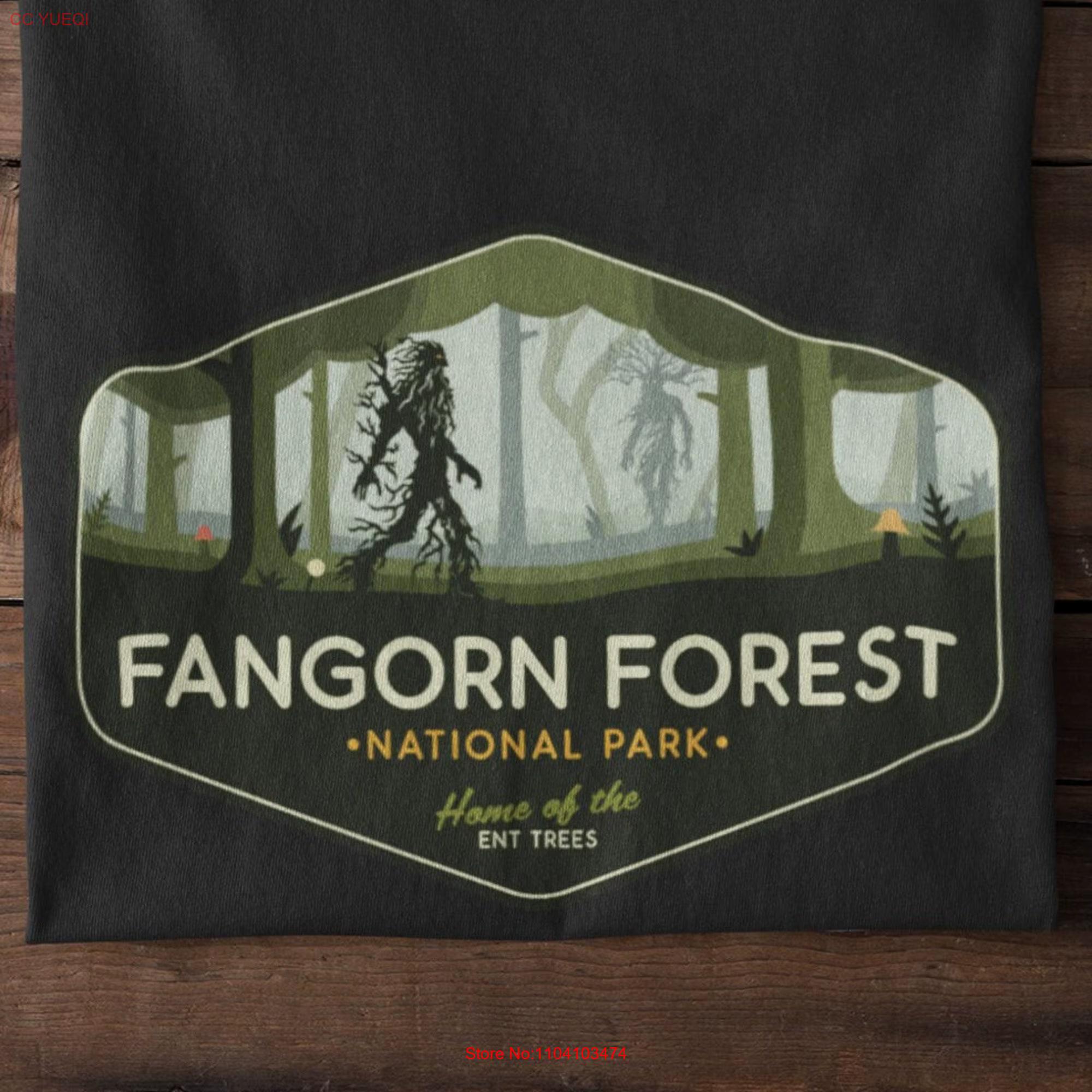 Camiseta de Parque Nacional del bosque, paisaje mítico, parodia de fantasía unisex, película, árbol mágico, reino, manga larga o corta