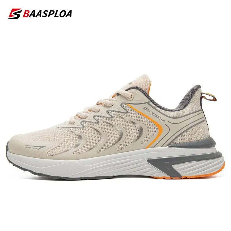 Baasploa, zapatos deportivos para hombre, nuevas zapatillas de correr transpirables de malla para hombre, zapatillas ligeras y coloridas para caminar