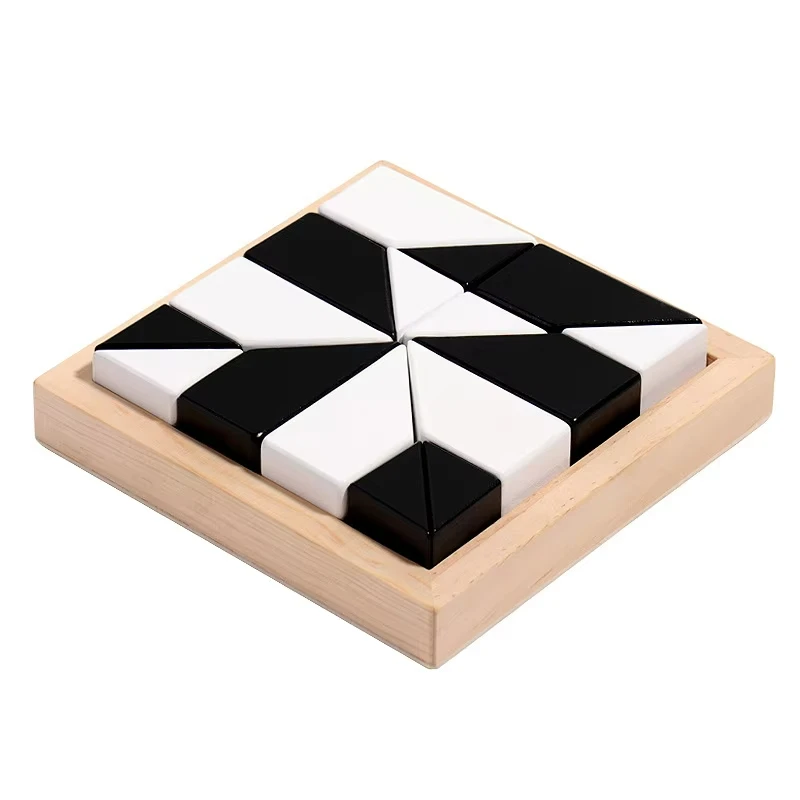 Juego de mesa rompecabezas, juguetes de bloques de construcción ocultos, cultivar el pensamiento espacial de los niños, capacidad de imaginación, interacción entre padres e hijos
